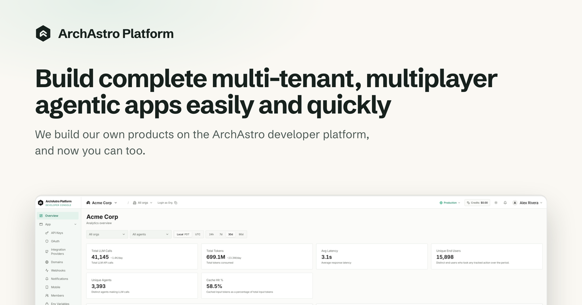 ArchAstro Developer Portal